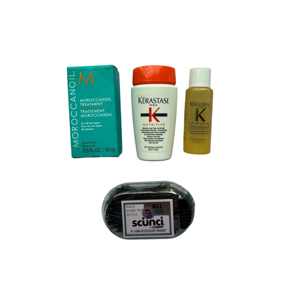 Luxury Haircare Mini Bundle Kérastase Moroccanoil Hair Set